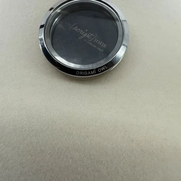 Origami Owl Crystal Locket Necklace Silver 30” Long "B" Charm Inscription READ - Picture 6 of 15